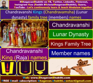 Chandravanshi Kings (Chandravamsha) (Lunar dynasty) family tree ...