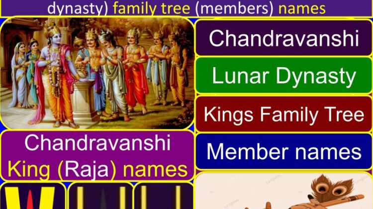 Chandravanshi Kings (Chandravamsha) (Lunar dynasty) family tree (members) names