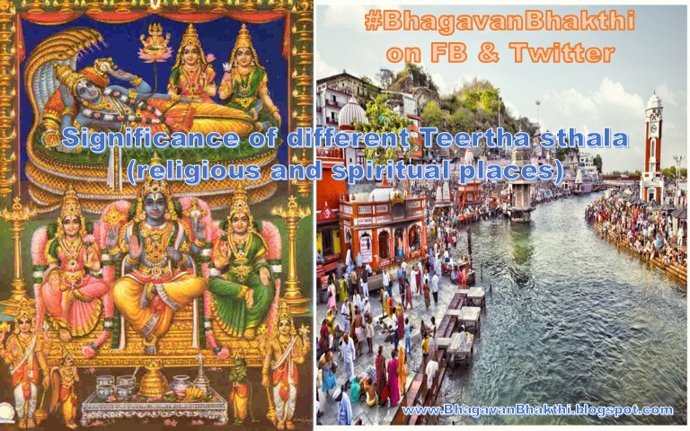 List of Hindu pilgrimage places as per Hindu scriptures