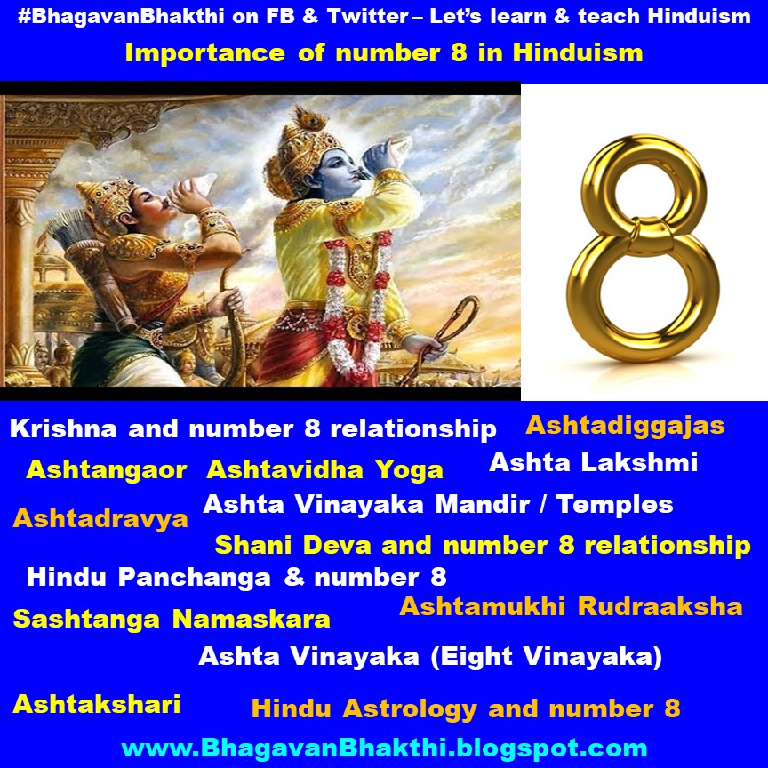 Importance of number 8 in Hinduism (significance) (facts)