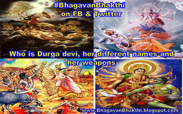 Goddess Durga information (facts) (avatars) (importance) (significance) (various forms, weapons, etc.)