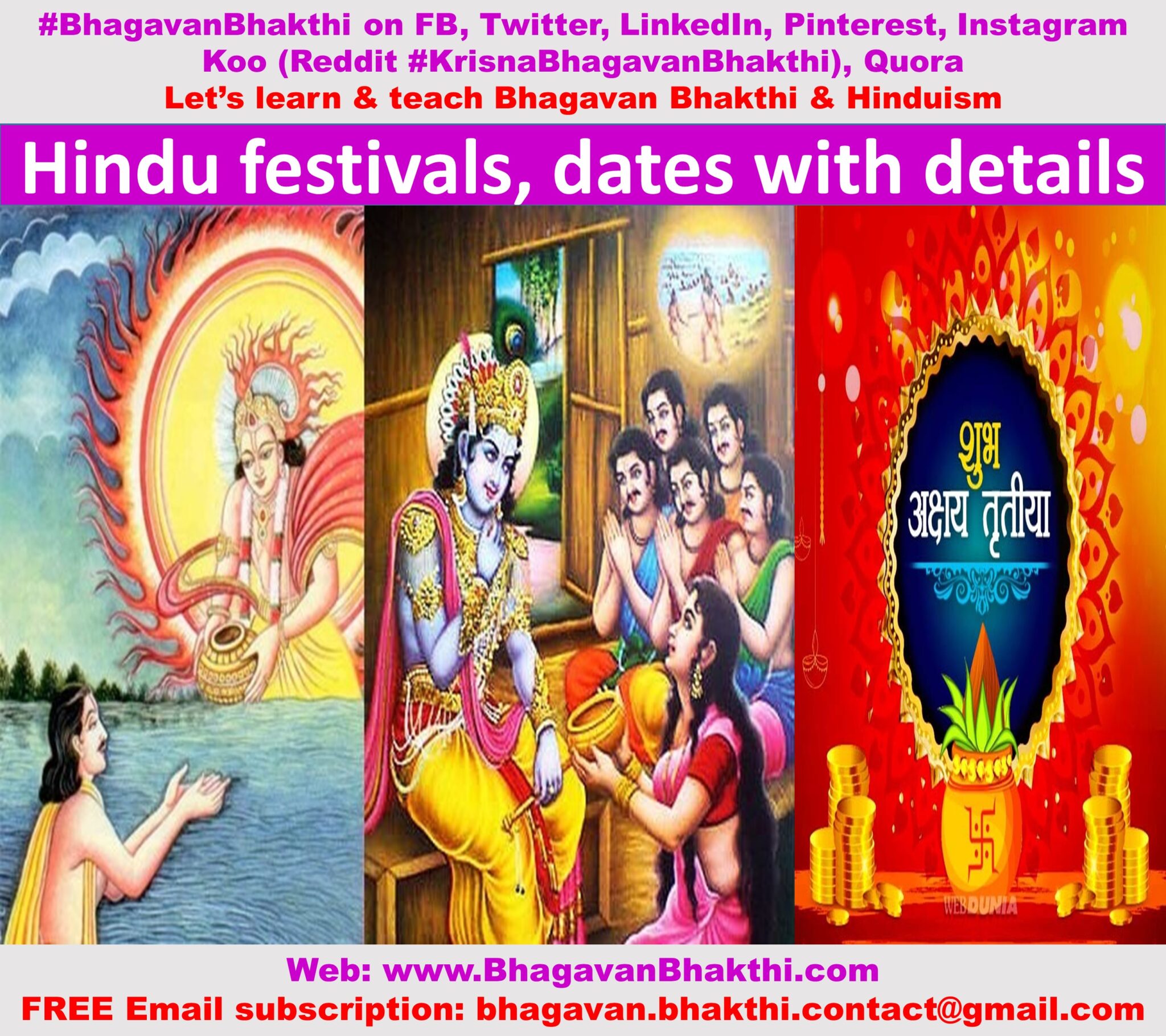 List of Hindu festival names, dates, information, significance ...