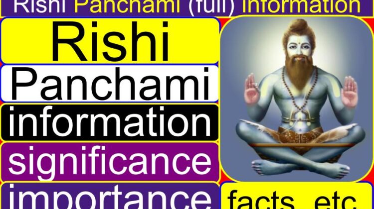 Rishi Panchami (full) information, significance, importance, facts