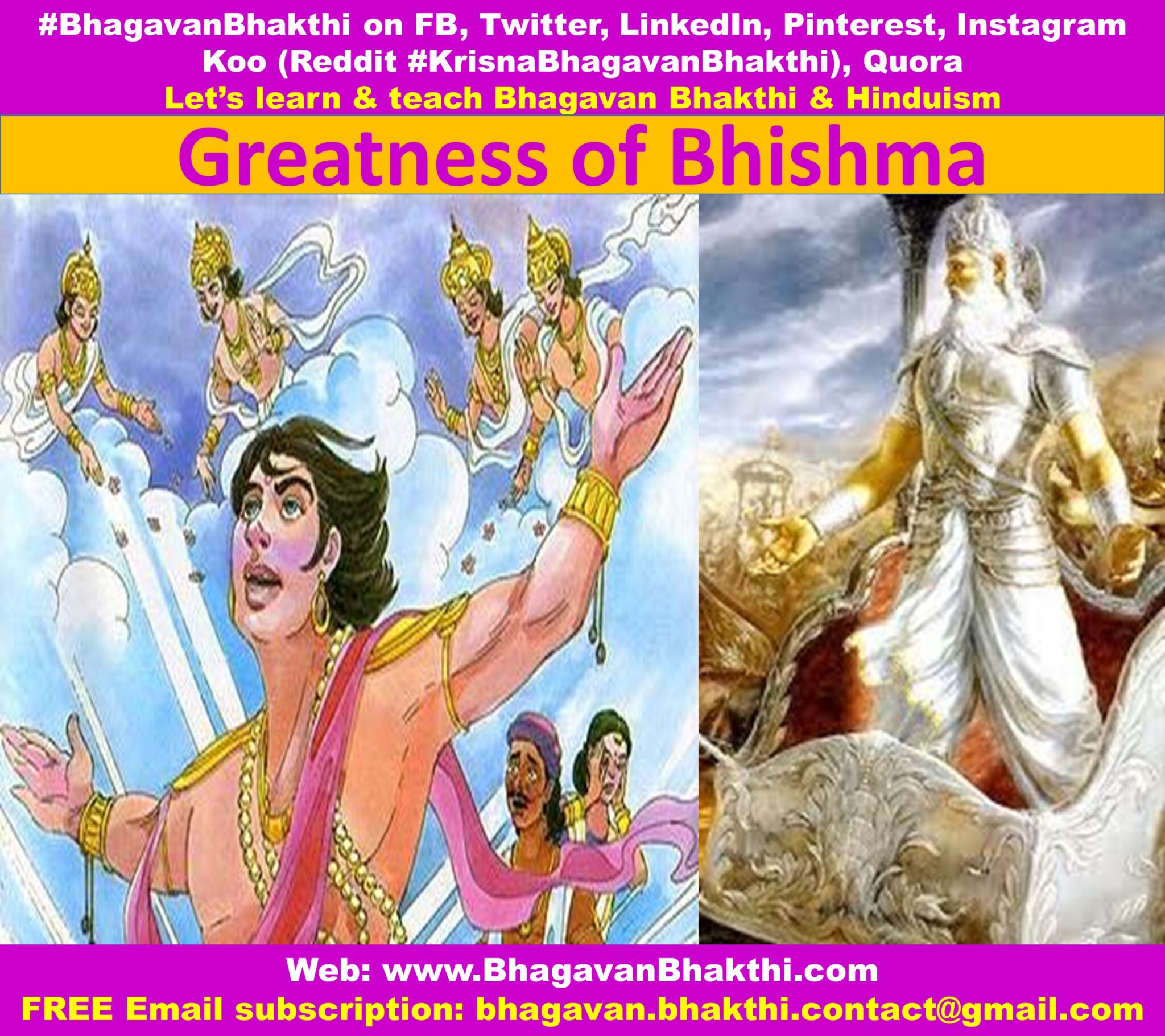 Bhishma (pitamah) Information, Facts, Names, Age, Parents | How Many ...