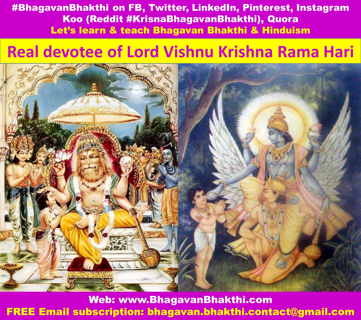 Who is Lord Vishnu (Krishna) (Rama) real devotee | Names of devotees of ...