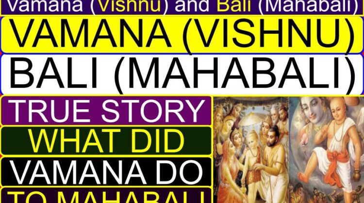 Vamana (Vishnu) and Bali (Mahabali) story (correct) (true) (as per Purana) | What did Vamana do to Mahabali?