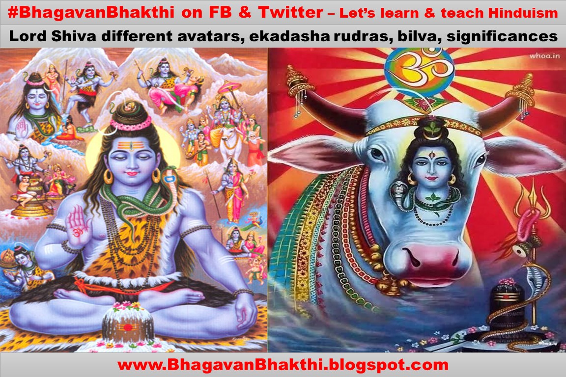 Lord Shiva avatar names (and other information)