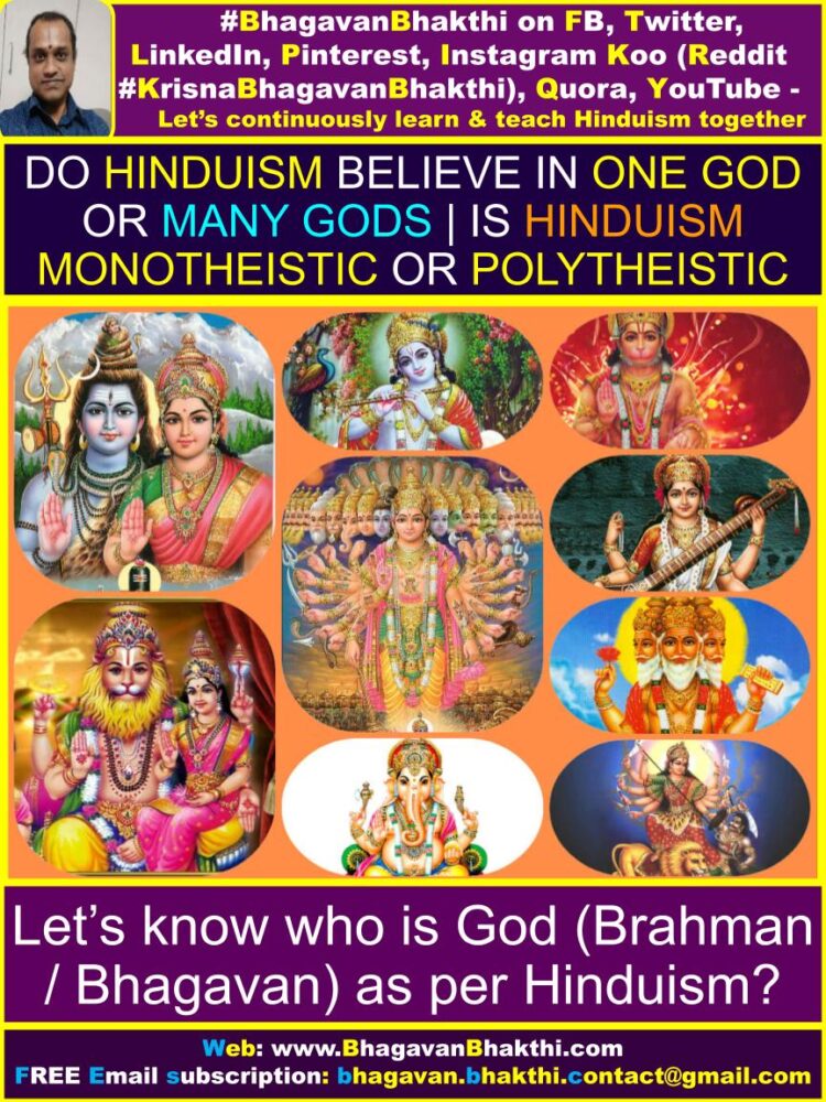 Do Hinduism Believe In One God