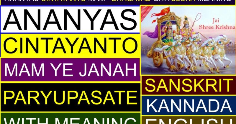 Ananyas Cintayanto Mam – Bhagavad Gita Sloka meaning